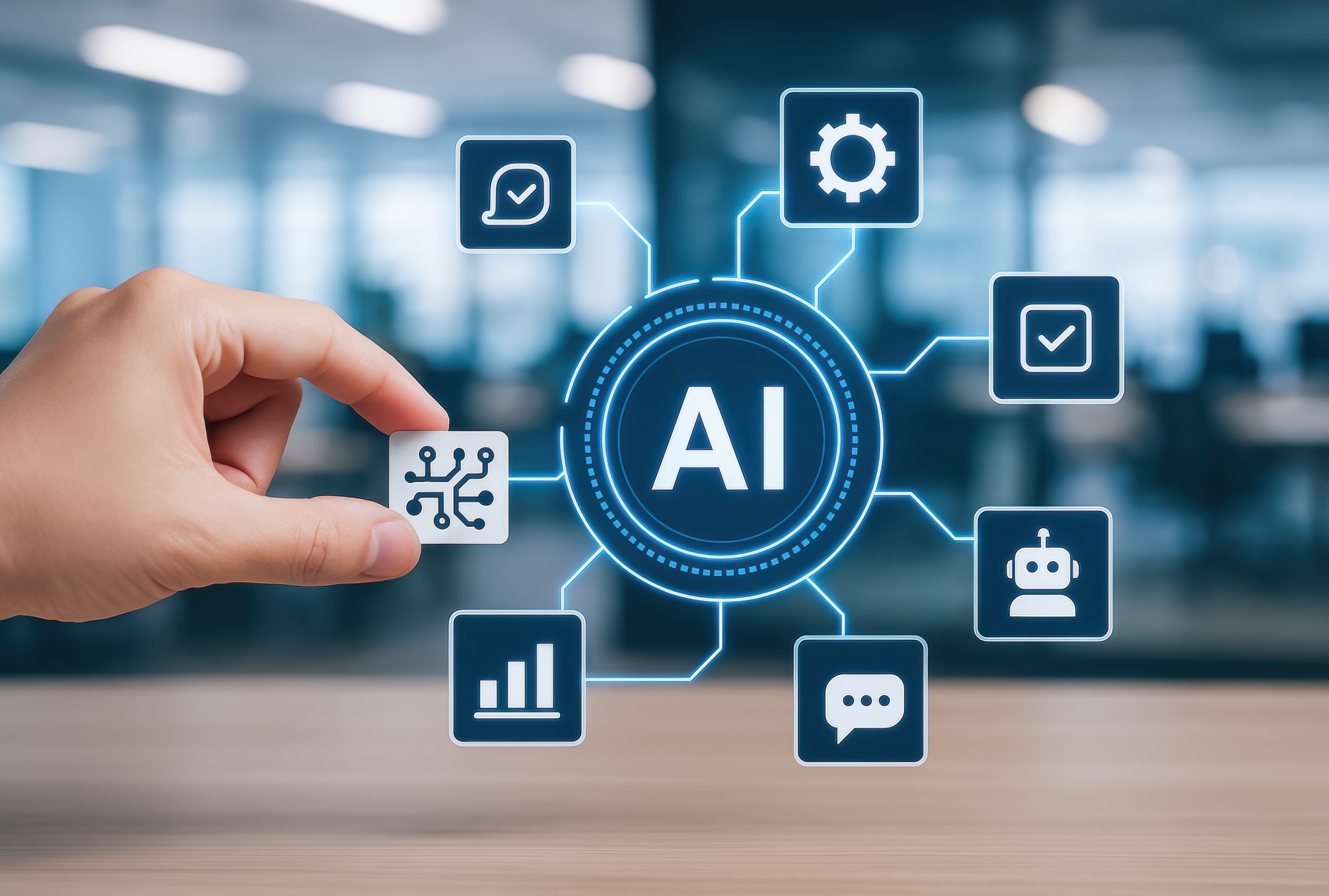 square of AI in Business: Opportunities and Benefits